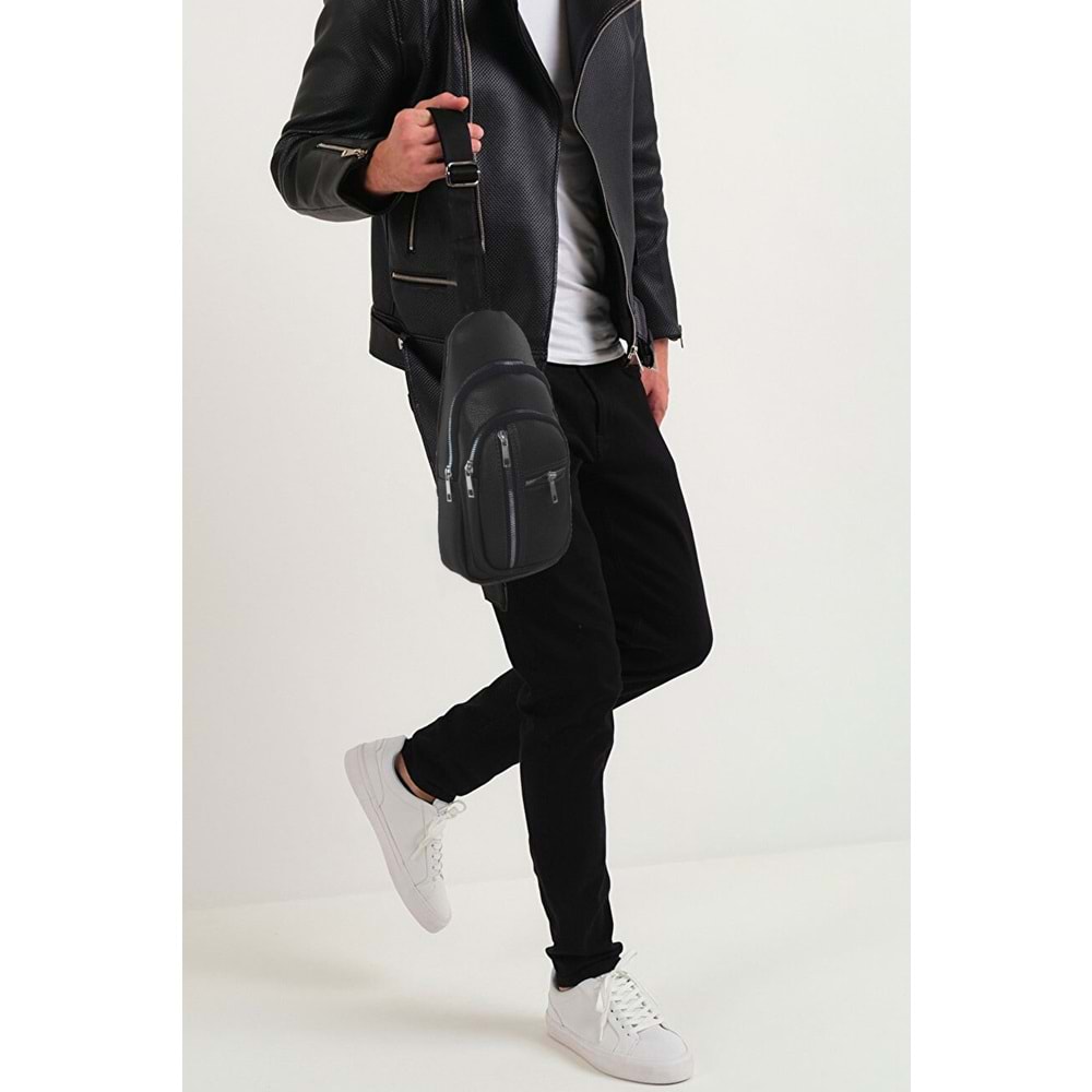 Bagorama SUOMY Unisex Deri Bodybag Sırt, Omuz, Çapraz Askılı Çanta