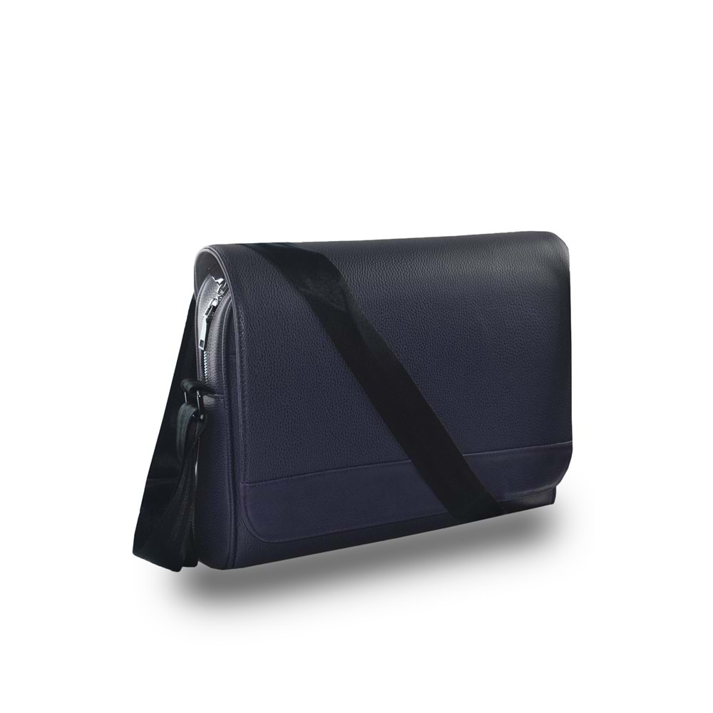 Bagorama BOND Unisex Suni Deri 14 Postacı ve Evrak Çantası - Lacivert