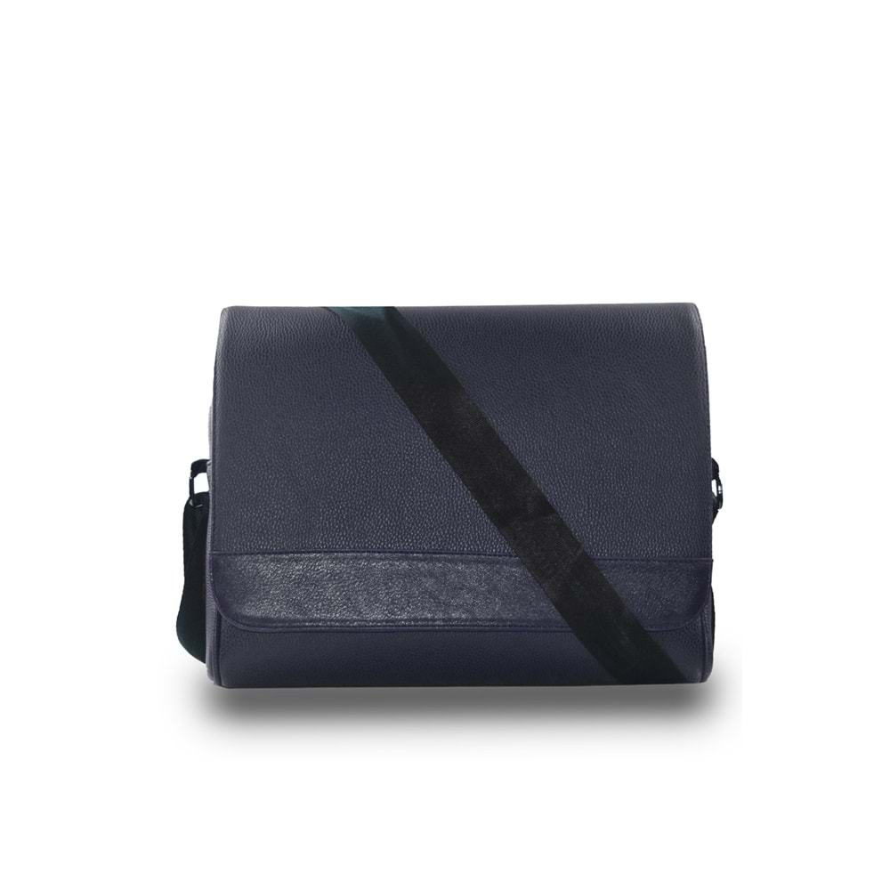 Bagorama BOND Unisex Suni Deri 14 Postacı ve Evrak Çantası - Lacivert
