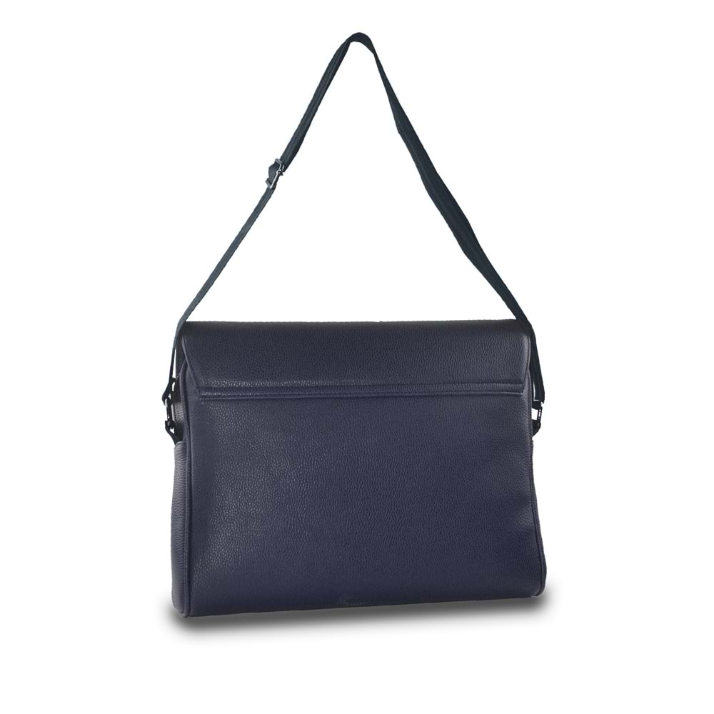 Bagorama BOND Unisex Suni Deri 14 Postacı ve Evrak Çantası - Lacivert