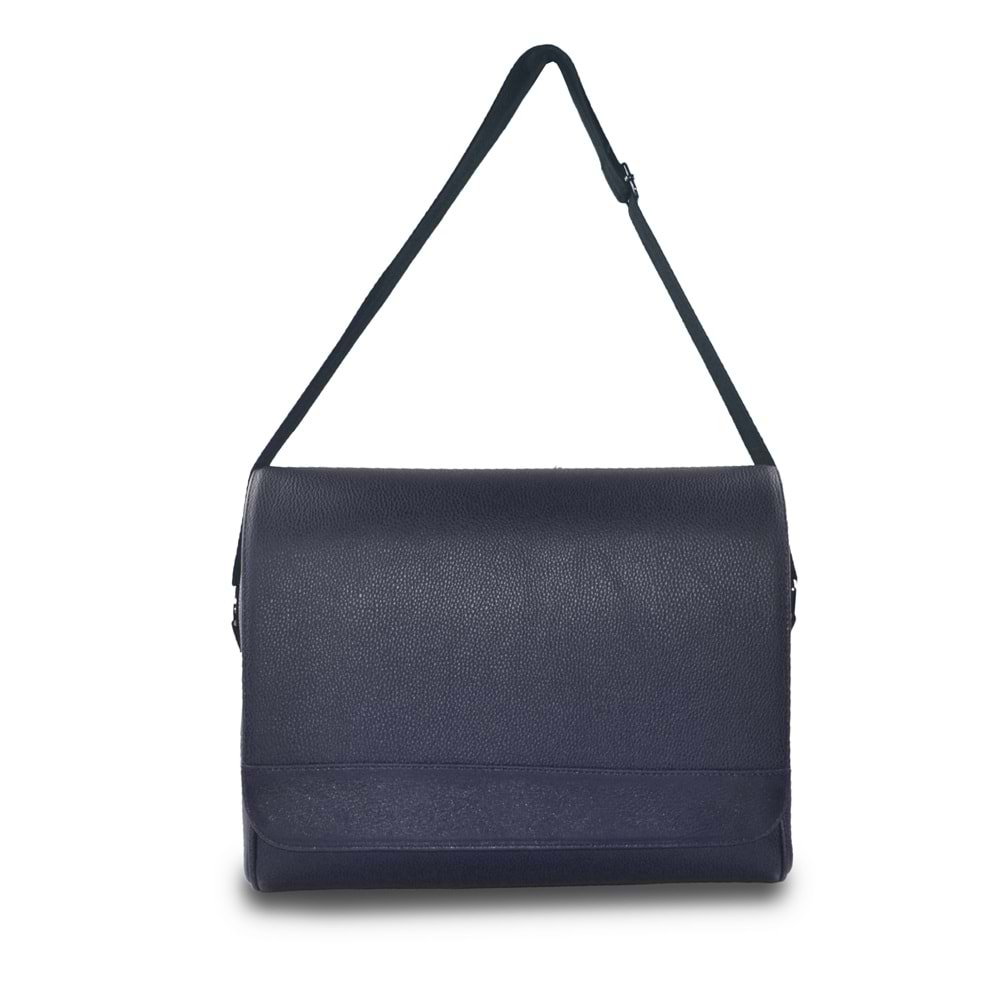 Bagorama BOND Unisex Suni Deri 14 Postacı ve Evrak Çantası - Lacivert