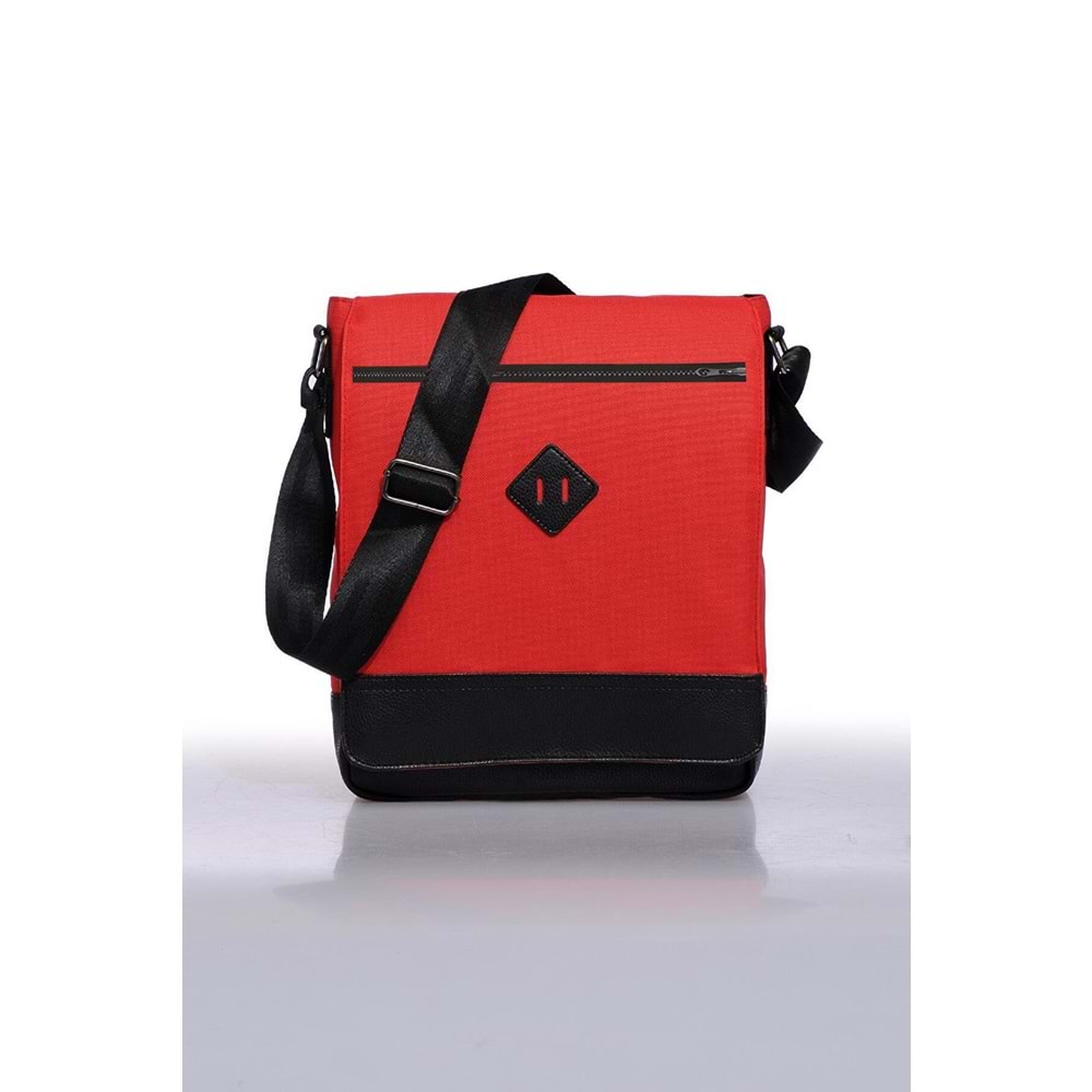Bagorama ORJIN Unisex 11 Dikey Postacı Çapraz Askılı Omuz Çantası - Kırmızı