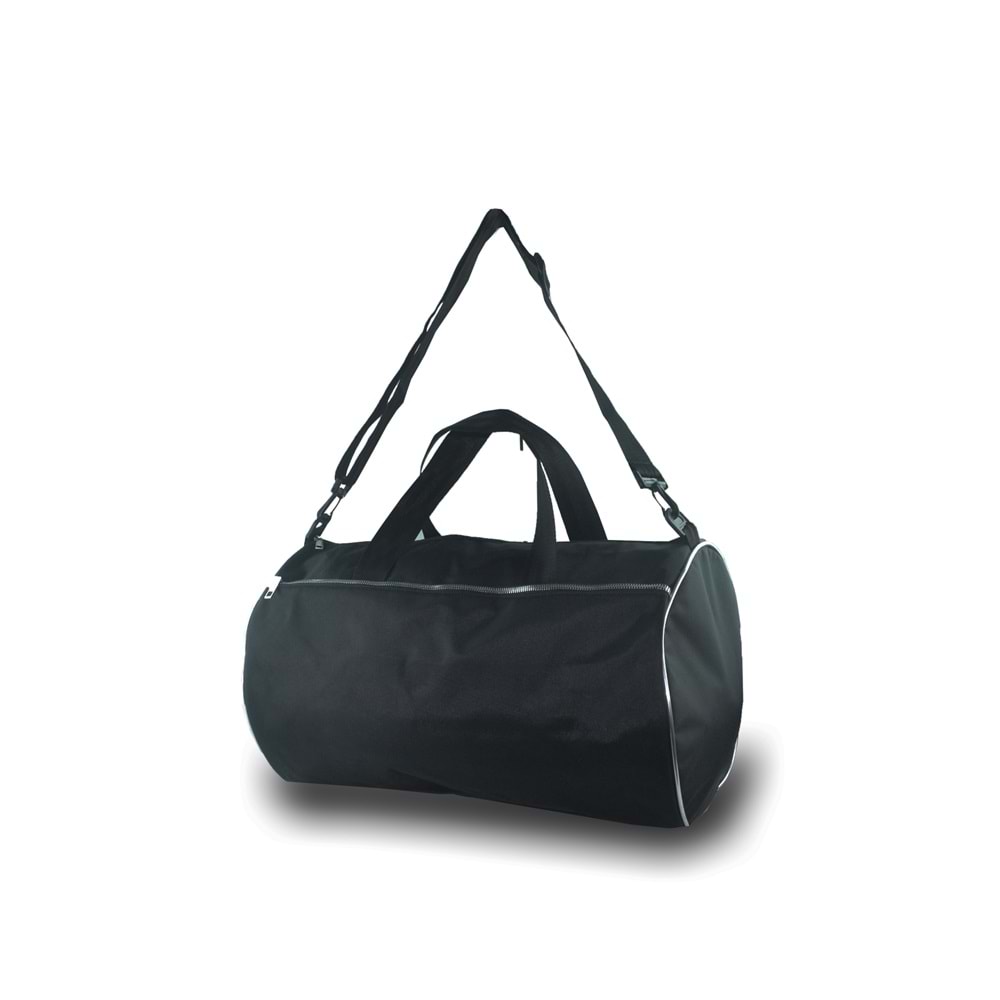 Bagorama CYCLED Unisex Kumaş Silindir Spor ve Seyahat Omuz Çantası - Siyah