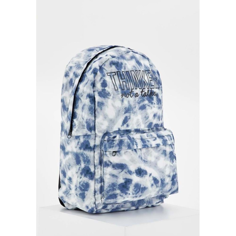 Bagorama MOTTLED Kadın Kumaş Baskılı Günlük Outdoor Sırt Çantası - Mavi