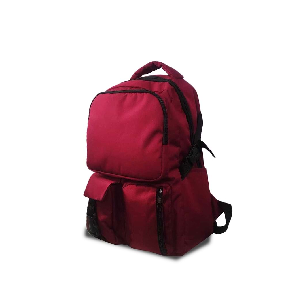Bagorama BULLET Unisex Cepli Laptop, Kamp, Günlük ve Okul Sırt Çantası - Bordo