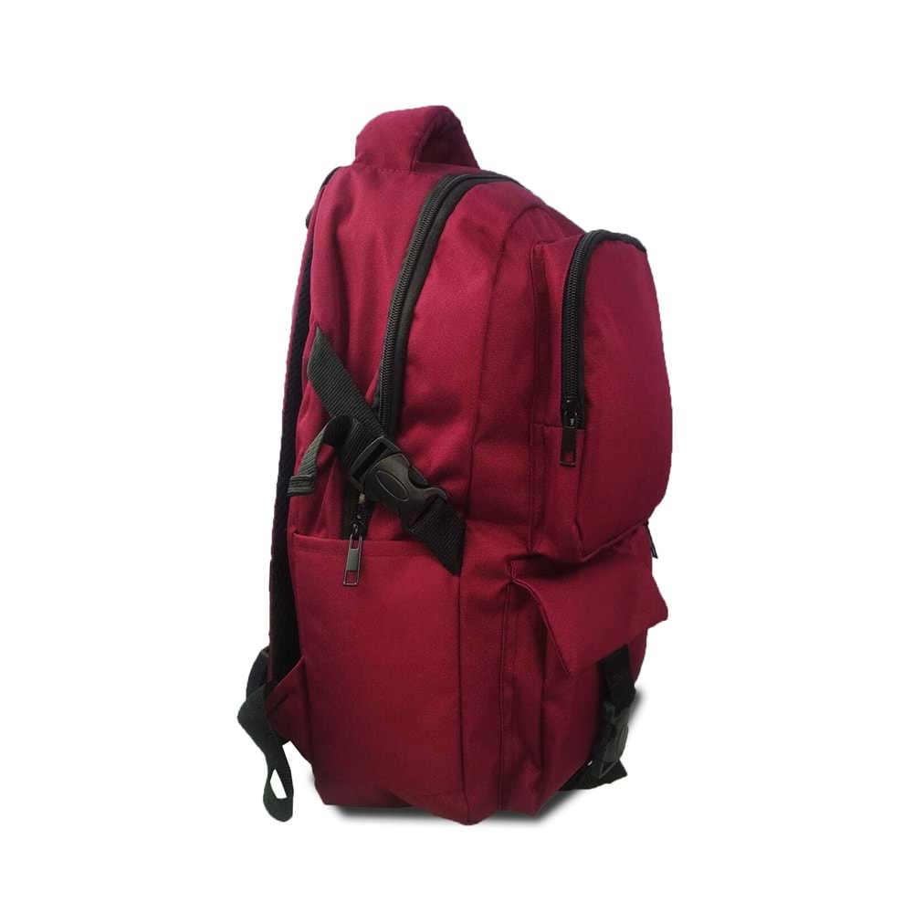 Bagorama BULLET Unisex Cepli Laptop, Kamp, Günlük ve Okul Sırt Çantası - Bordo