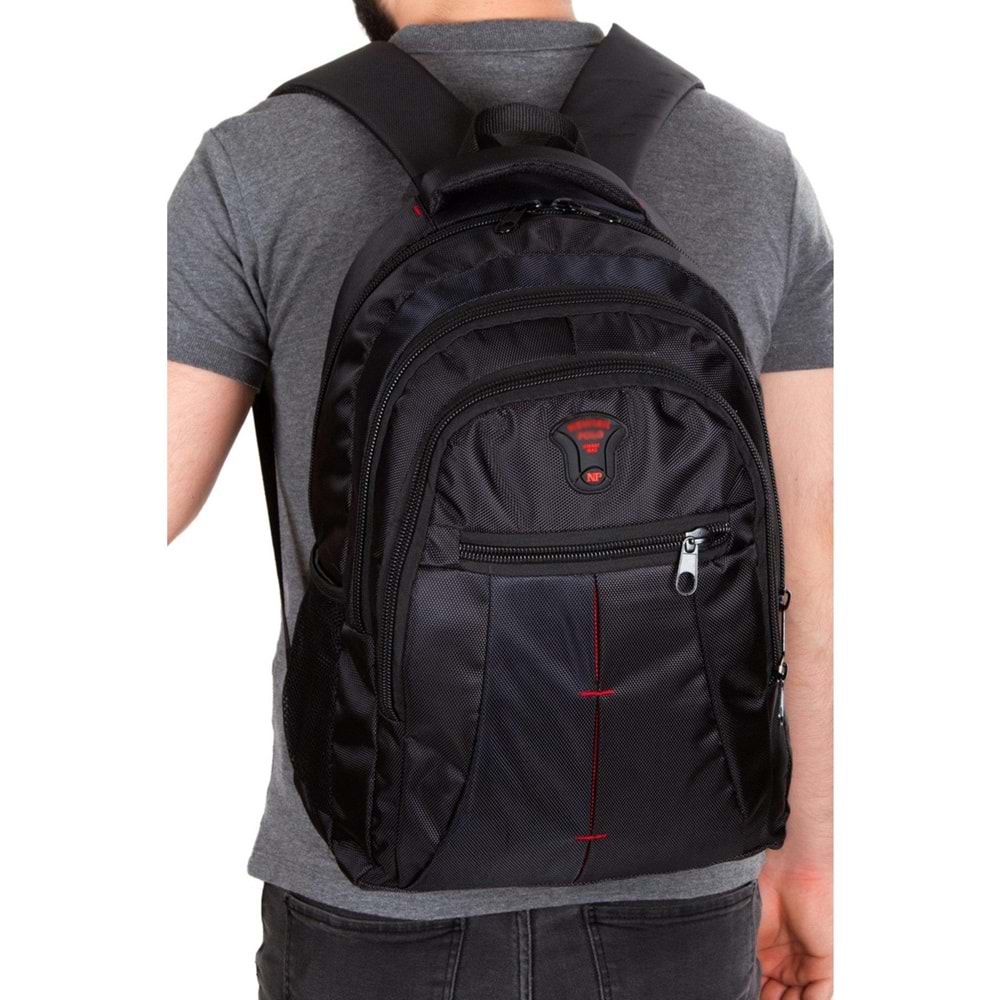 Bagorama BACK Unisex Çok Bölmeli Su Geçirmez Okul ve Günlük Sırt Çantası - Siyah