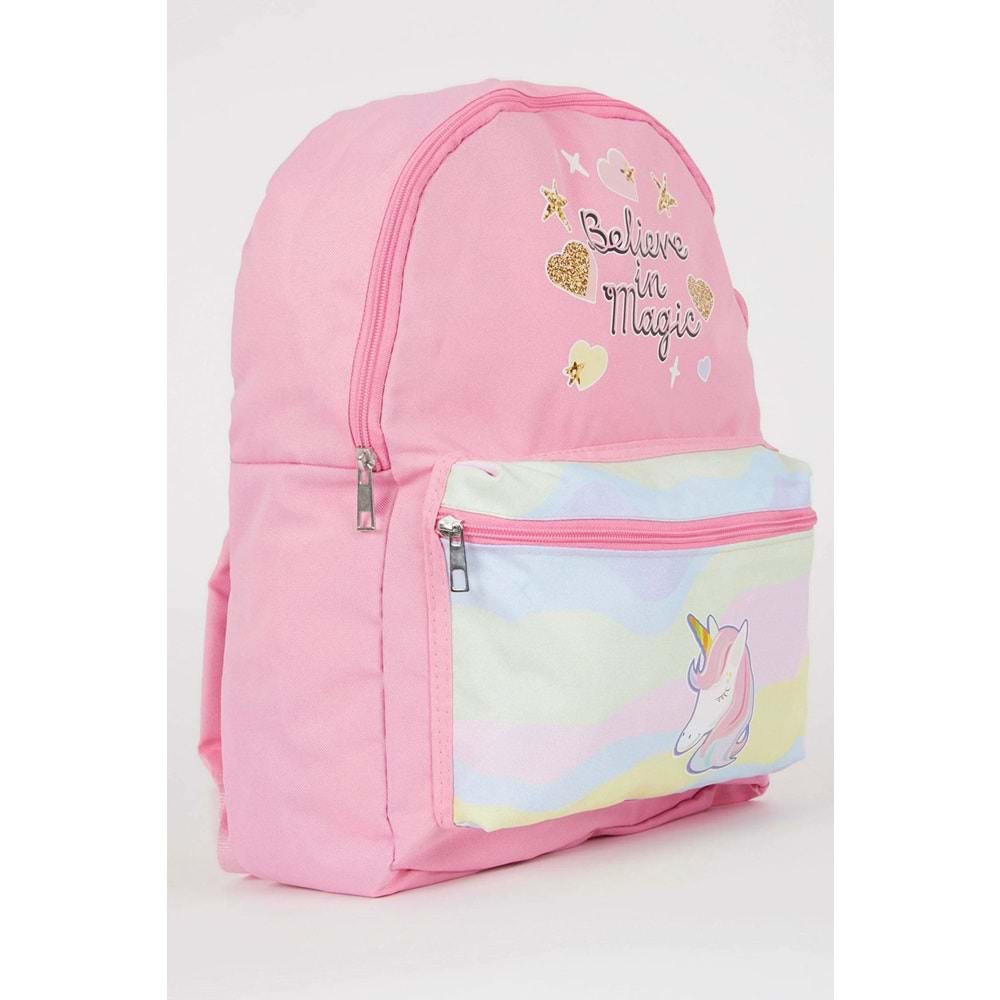 Bagorama MAGIC Kız Çocuk Kalemlikli İlkokul ve Günlük Sırt Çantası - Pembe