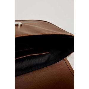 Bagorama GANA Kadın Suni Deri Küçük Cepli Omuz Çantası - Taba