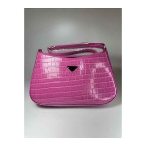 Bagorama PRAD Kadın Suni Deri Desenli Baget Omuz Çantası