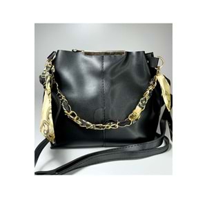 Bagorama STONE Kadın Suni Deri Fularlı Zincirli Omuz Çantası