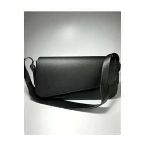 Bagorama LIGINA Kadın Suni Deri Kapaklı Omuz Çantası - Siyah