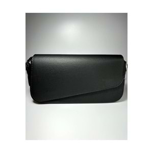 Bagorama LIGINA Kadın Suni Deri Kapaklı Omuz Çantası - Siyah