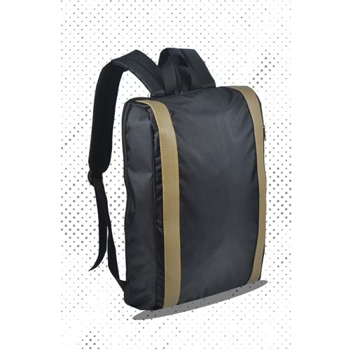 Bagorama OLIVER Unisex Laptop ve Okul Sırt Çantası - Siyah - Vizon