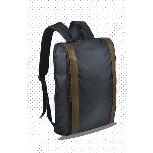 Bagorama OLIVER Unisex Laptop ve Okul Sırt Çantası - Siyah - Kahve