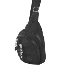 Bagorama ARGON Kadın Krinkıl Çapraz ve Göğüs Çantası - Siyah