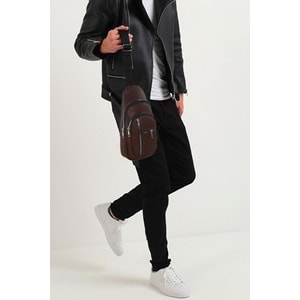 Bagorama SUOMY Unisex Deri Bodybag Sırt, Omuz, Çapraz Askılı Çanta