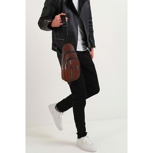 Bagorama SUOMY Unisex Deri Bodybag Sırt, Omuz, Çapraz Askılı Çanta