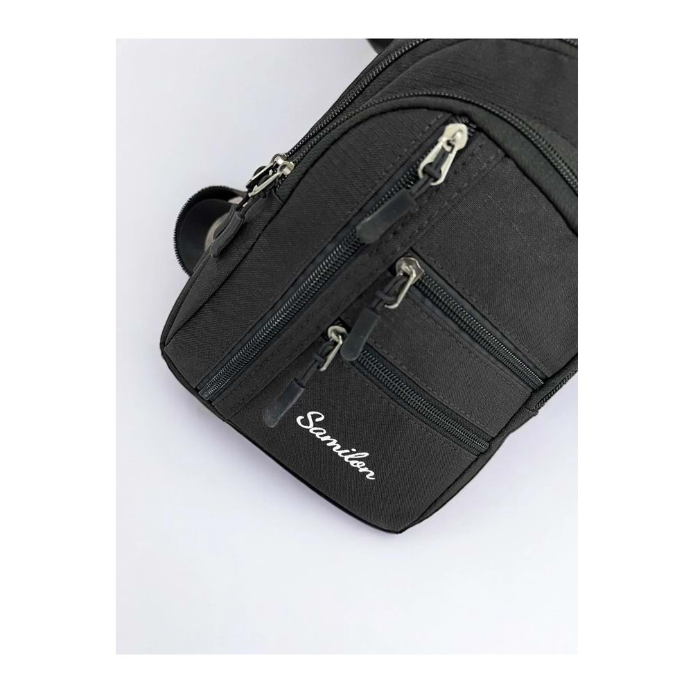 Bagorama PACK Unisex Çok Bölmeli Günlük Çapraz Bodybag Çanta - Siyah