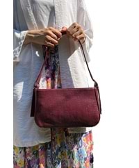 Bagorama NATURE Kadın Suni Deri Çapraz Askılı Omuz Çantası - Bordo
