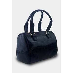 Bagorama OVAL Kadın Suni Deri Silindir El ve Kol Çantası - Siyah