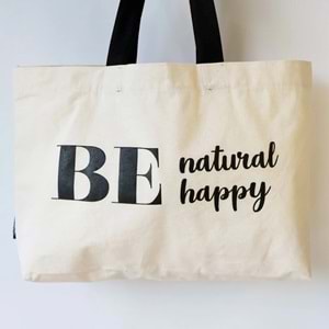 Bagorama NATURAL Kadın Keten Shopping Çıtçıtlı Omuz Çantası - Krem