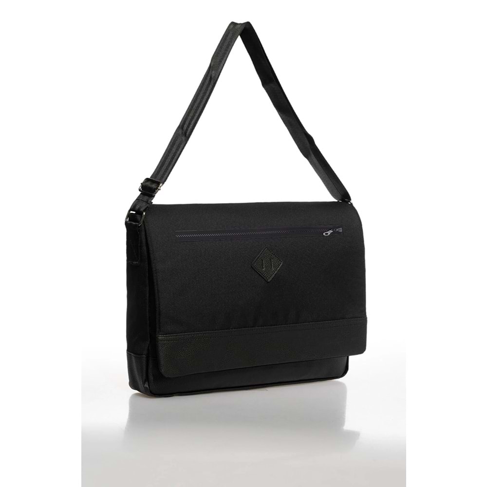 Bagorama PING Unisex 15 inch Laptop, Çapraz ve Omuz Postacı Çantası - Siyah